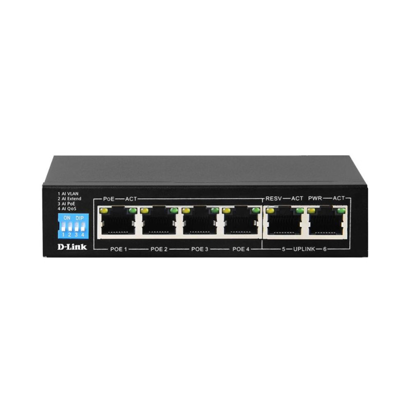 250M 6-Port Unmanaged Gigabit Switch wit