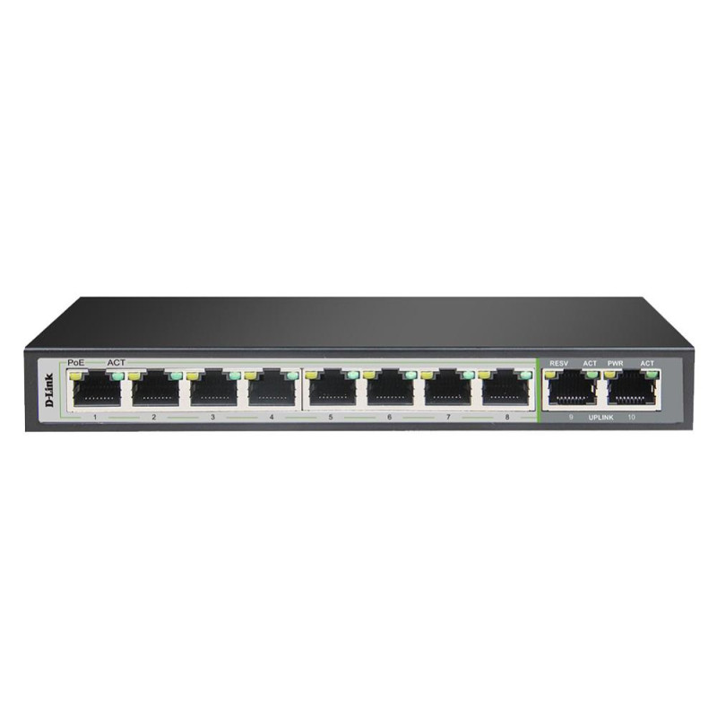 250M 10-Port Unmanaged Gigabit Switch wi