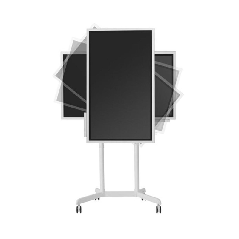 MOBILE CART WITH DISPLAY ROTATION-WHITE