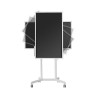 MOBILE CART WITH DISPLAY ROTATION-WHITE