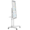 MOBILE CART WITH DISPLAY ROTATION-WHITE