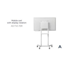 MOBILE CART WITH DISPLAY ROTATION-WHITE