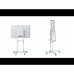 MOBILE CART WITH DISPLAY ROTATION-WHITE