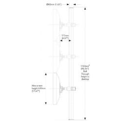 ATDEC DISPLAY DONUT POLE 1150MM BLACK