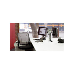 ATDEC DUAL DISPLAY MONITOR ARM SILVER