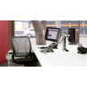 ATDEC DUAL DISPLAY MONITOR ARM SILVER