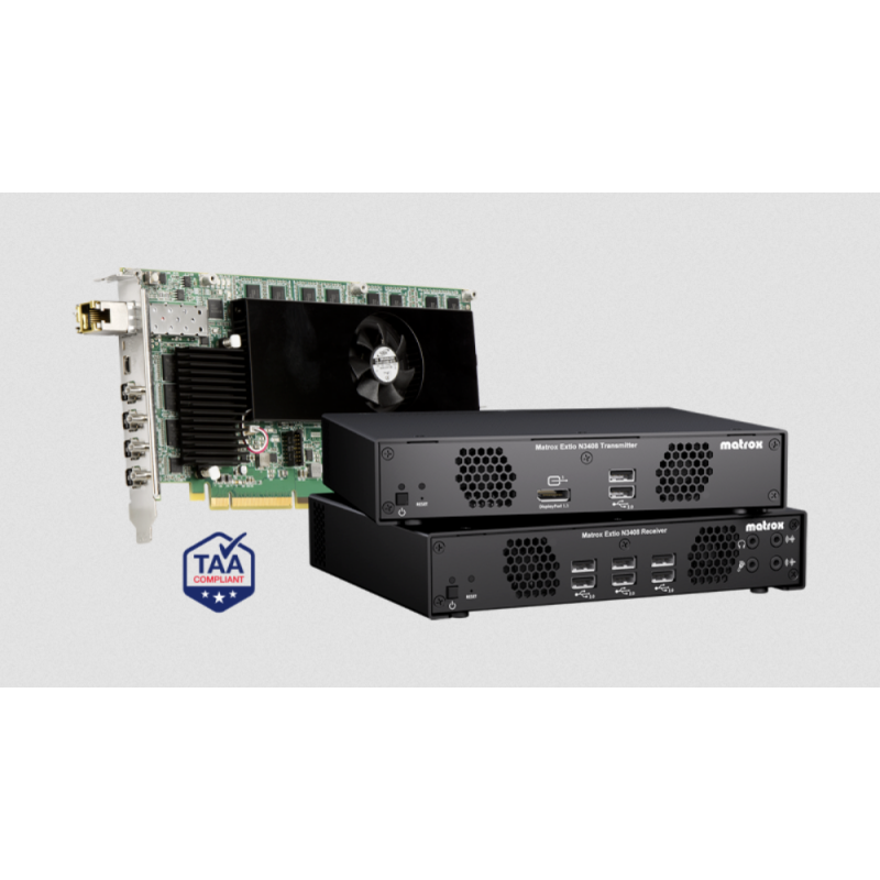 Matrox Extio 3 N3408 Receiver and Transmitter Appliance Bundle. Ex-Demo Stock. 2 YR WTY
